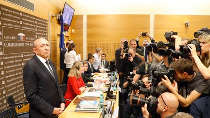 Gérard Collomb, le 23 juillet 2018, avant son auditon à l'Assemblée nationale par les députés sur l'affaire Alexandre Benalla. (FRANCOIS GUILLOT / AFP)