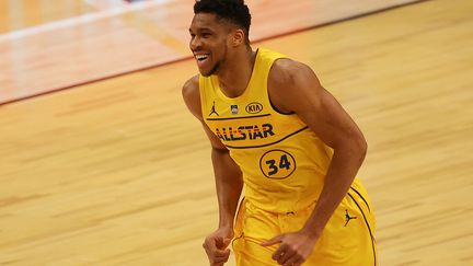 Giannis Antetokpounmpo, élu MVP du All Star Game, le 7 mars 2021 (KEVIN C. COX / GETTY IMAGES NORTH AMERICA)