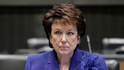 L'ancienne ministre Roselyne Bachelot assiste à une commission parlementaire, le 28 mars 2024. (STEPHANE DE SAKUTIN / AFP)