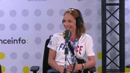 Nathalie Péchalat, présidente déléguée du Club France et ancien championne de danse sur glace, sur franceinfo le 6 août 2024. (FRANCEINFO / RADIO FRANCE)