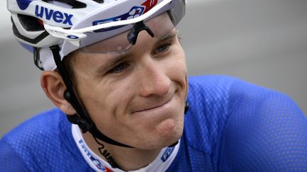 Le coureur cycliste Arnaud D&eacute;mare le 12 juillet 2014 lors de la 101e &eacute;dition du Tour de France. (LIONEL BONAVENTURE / AFP)