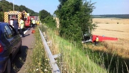 Un accident mortel s'est produit, le 25 juillet 2014, sur la RN 4 dans la Meuse.&nbsp; (LAURENCE DUVOID / FRANCE 3 LORRAINE)