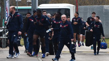 Le XV de France à l'entraînement  (ANNE-CHRISTINE POUJOULAT / AFP)