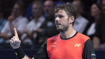 Stan Wawrinka, le 25 octobre 2016 à Bâle (Suisse).&nbsp; (GEORGIOS KEFALAS/AP/SIPA / AP)