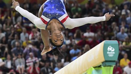 L'Américaine Simone Biles en apesanteur