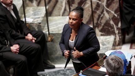 &nbsp; (Christiane Taubira à l'Assemblée mercredi © Maxppp / Christophe Morin)