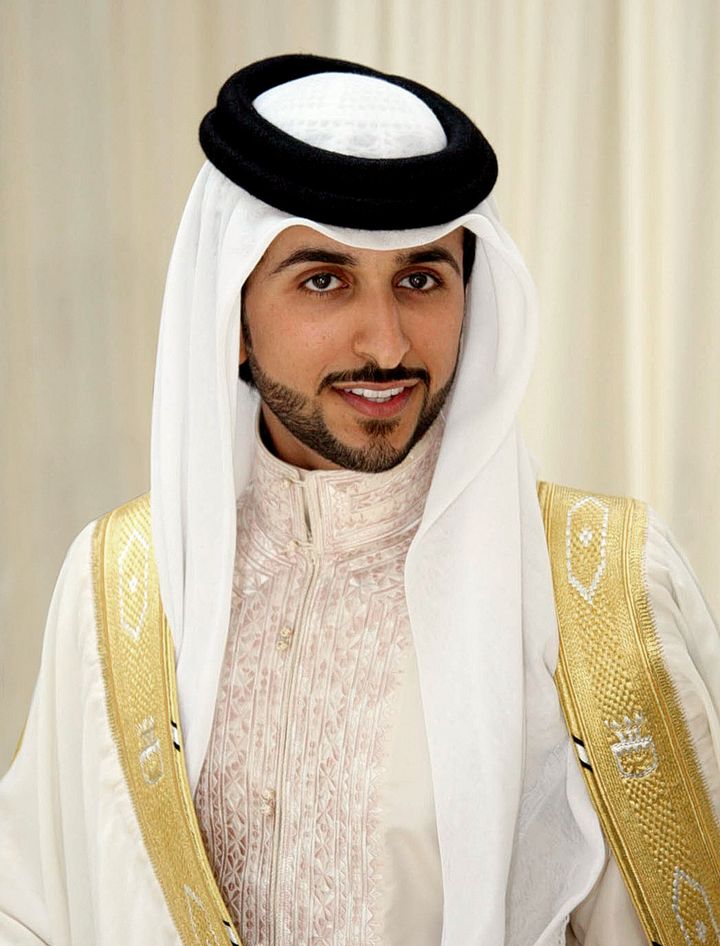 Le prince Nasser Ben&nbsp;Hamad Al-Khalifa, fils de l'émir de Bahreïn, lors de son mariage, le 29 septembre 2009. (BNA / AFP)