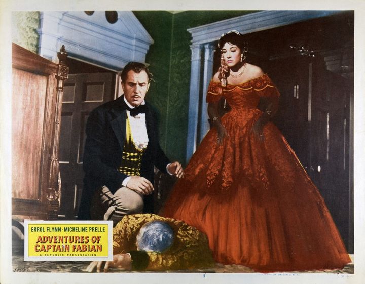 Micheline Presle et Vincent Price dans "La Taverne de New Orléans" (1951), réalisé et produit par William Marshall. (LES FILMS CORONA / SILVER FILMS)