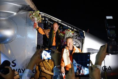 &nbsp; (Atterrissage Ahmedabad © Solar Impulse)