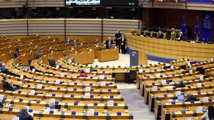 Le Parlement européen à Bruxelles (Belgique), le 9 juillet 2020. (DURSUN AYDEMIR / ANADOLU AGENCY / AFP)