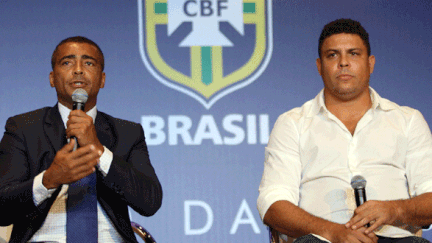 Les Brésiliens Ronaldo et Romario côte à côte en 2011