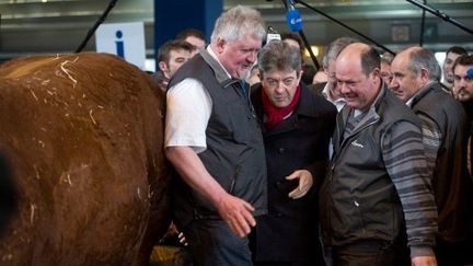 Jean-Luc Mélenchon au salon de l'agriculture (FRED DUFOUR / AFP)