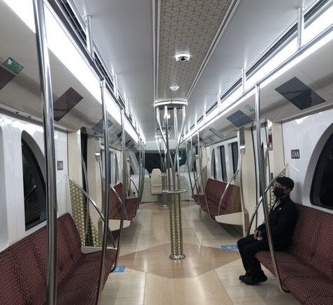 Le métro flambant neuf et quasiment vide de Doha, au Qatar (EMMA SARANGO / RADIO FRANCE)