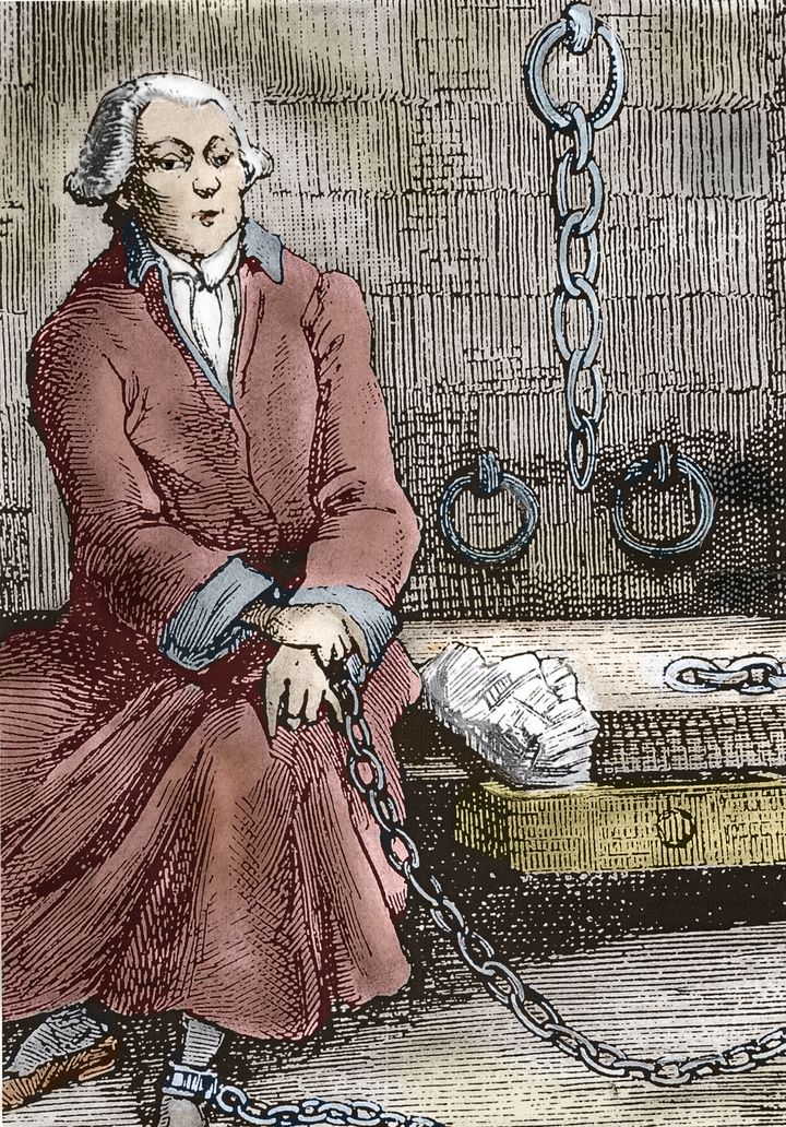 "Portrait présumé de l'aristocrate, écrivain et libertin Donatien Alphonse François Marquis de Sade (1740-1814) dans sa prison". Gravure du 19e siècle. (LEEMAGE / AFP)