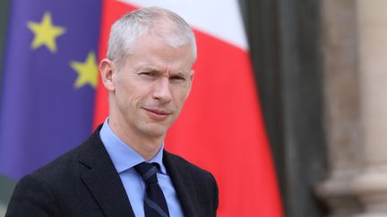 Le ministre de la Culture, Franck Riester, à l'Elysée, le 20 mars 2019. (LUDOVIC MARIN / AFP)