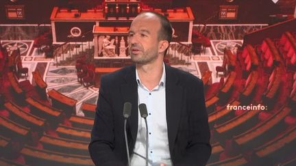 Manuel Bompard, coordinateur national de La France insoumise, le 27 juin 2024, sur franceinfo. (FRANCEINFO - RADIO FRANCE)