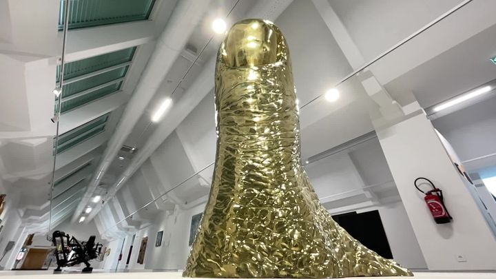 Le pouce exposé au musée d'art contemporain de Marseille s'inscrit dans une série d'œuvres du sculpteur César, représentant des agrandissements de son propre pouce. (France 3 Provence-Alpes : M. Frey / X. Schuffenecker / V. Bour / C. Delannoy)