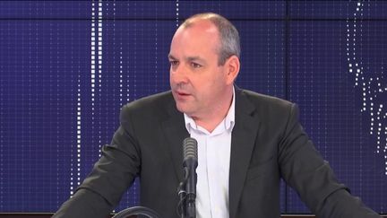 Laurent Berger, secrétaire général de la CFDT, était l'invité du 8h30 franceinfo du mardi 2 juin (capture écran). (FRANCEINFO / RADIOFRANCE)