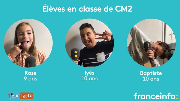 franceinfo junior, une émission en partenariat avec le magazine d'actualités pour enfants 1jour1actu et 1jour1actu.com. (FRANCEINFO / RADIOFRANCE)