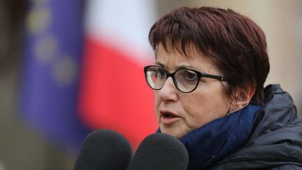 La présidente de la FNSEA, Christiane Lambert, le 10 décembre 2018 à l'Élysée, à Paris.&nbsp; (LUDOVIC MARIN / AFP)