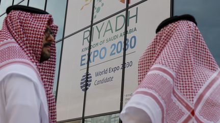 A reception to promote Riyadh's candidacy for the 2030 Universal Exhibition, in Paris, June 19, 2023. (LUDOVIC MARIN / AFP)