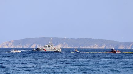 Boats off the coast of Lavandou (Var), August 16, 2024. (BOUTRIA LUC / MAXPPP)