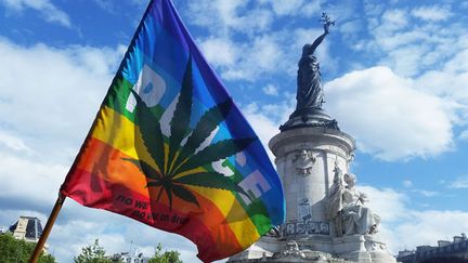 &nbsp; (A la "marche du cannabis" samedi à Paris. Radio France / Nicolas Mathias)