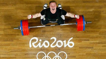 L'Allemand Jurgen Spiess catégorie 105kg, le 15 août 2016, aux JO de Rio de Janeiro au Brésil.&nbsp; (POOL / GETTY IMAGES SOUTH AMERICA)