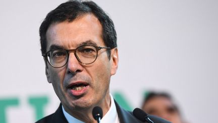 Jean-Pierre Farandou, président de la SNCF, lors d'un discours d'inauguration d'une gare à Chambery, le 8 novembre 2019. (JEAN-PIERRE CLATOT / AFP)