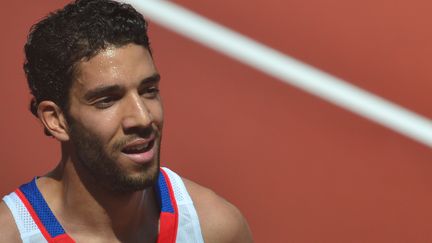 Mahiedine Mekhissi-Benabbad, vice-champion olympique du 3000 m steeple, le 3 ao&ucirc;t 2012 &agrave; Londres. (GABRIEL BOUYS / AFP)