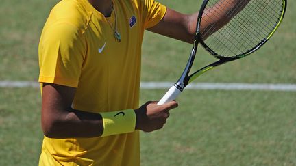 Le joueur australien Nick Kyrgios pendant un match de Coupe Davis