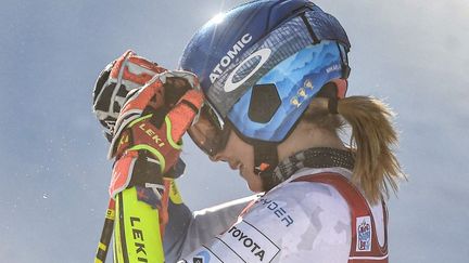 Mikaela Shiffrin ne participera pas au géant et au slalom à Lienz (Autriche). (JEFF PACHOUD / AFP)