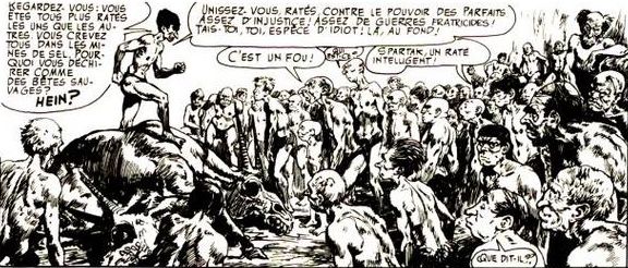 Une planche extraite de "La révoltes des ratés"
 (Guido Buzzelli)