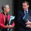 La Première ministre, Elisabeth Borne, et le ministre du Travail, Olivier Dussopt, à l'Elysée, à Paris, le 26 septembre 2022. (EMMANUEL DUNAND / AFP)