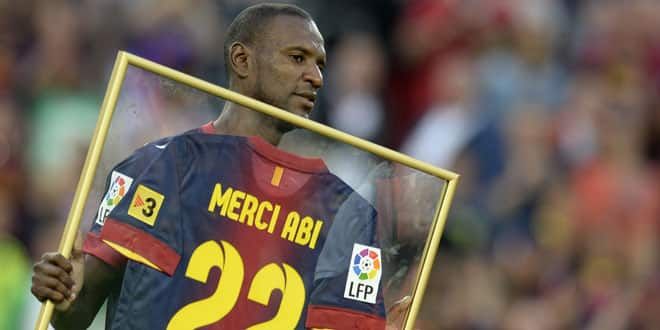 Eric Abidal a été célébré par le club catalan et ses supporters lors de son départ à l'été 2013