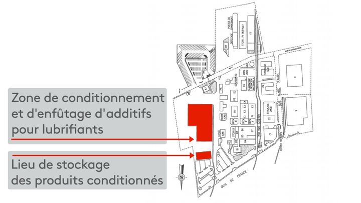 Plan issu d'un document&nbsp;Direction régionale de l'environnement, de l'aménagement et du logement (Dreal) de Normandie, datant du 16 octobre 2018. (STEPHANIE BERLU / RADIO FRANCE)