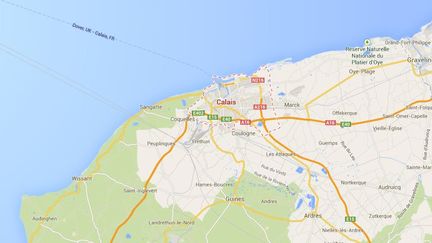 Une partie de roulette russe a mal tourn&eacute;e, le 13 d&eacute;cembre 2013 &agrave; Calais (Pas-de-Calais).&nbsp; ( GOOGLE MAPS / FRANCETV INFO )