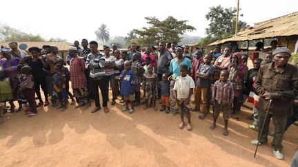 Réfugiés camerounais dans le village de&nbsp;Bashu-Okpambe&nbsp;au Nigeria, le 31 janvier 2018. (PIUS UTOMI EKPEI / AFP)