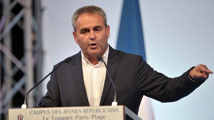 Xavier Bertrand, le 12 septembre 2015 au Touquet (Pas-de-Calais), lors du campus des Républicains. (FRANCOIS LO PRESTI / AFP)