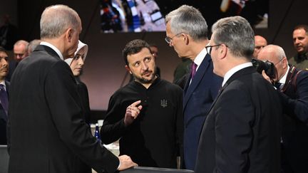 Le président ukrainien, Volodymyr Zelensky, au sommet de l'Otan, à Washington DC (Etats-Unis), le 11 juillet 2024. (SAUL LOEB / AFP)