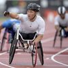 Gyu Dae Kim, l'athl&egrave;te sud-cor&eacute;en vainqueur du 800 m T54 aux Mondiaux d'athl&eacute;tisme handisport &agrave; Lyon (Rh&ocirc;ne), le 22 juillet 2013. (PHILIPPE DESMAZES / AFP)