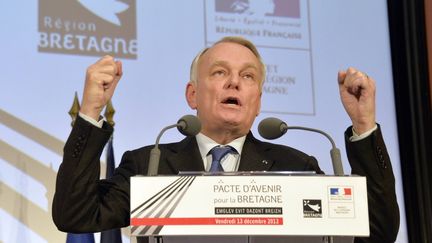 Le Premier ministre, Jean-Marc Ayrault, le 13 d&eacute;cembre 2013 &agrave; Rennes (Ille-et-Villaine). ( MAXPPP)