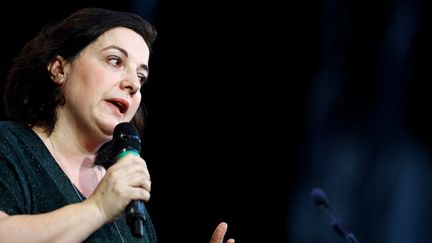 Emmanuelle Cosse, présidente de l'Union sociale pour l'habitat, le 16 juin 2021 à Paris. (SAMEER AL-DOUMY / AFP)