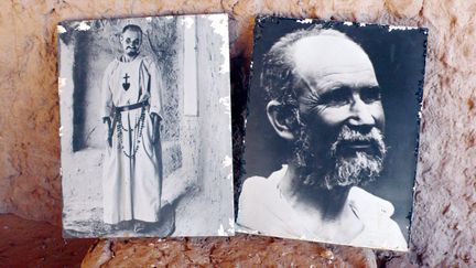 Reproduction de photo exposée à la Fraternité Charles de Foucauld des Petits Frères de l'Evangile en Algérie dans le désert à Béni-Abbès le 1 avril 2007. (THIERRY GACHON / MAXPPP)