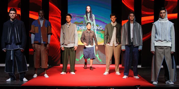 Zhikai Yang, Grand prix homme au Festival international des jeunes créateurs de mode de Dinan, avril 2017
 (Jean Louis Coulombel)