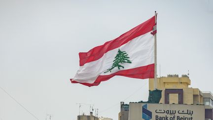 Un drapeau du Liban, à Beyrouth, le 26 juin 2019.&nbsp; (JEAN ISENMANN / ONLY WORLD)