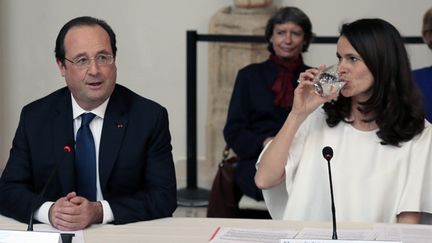 François Hollande et Aurélie Filippetti le 4 avril 2014
 (Jacques Demarthon)