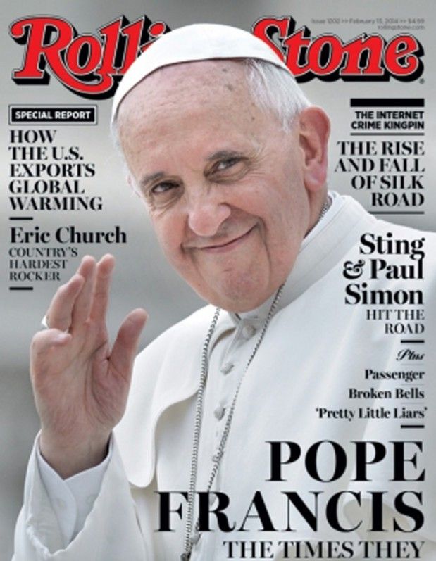 Le pape François fait la couverture du numéro de février 2014 de l'édition américaine de Rolling Stone
 (Rolling Stone)