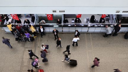 Image d'illustration de l'aéroport d'Ankara (Turquie), en avril 2021. (MUSTAFA MURAT KAYNAK / ANADOLU AGENCY via AFP)