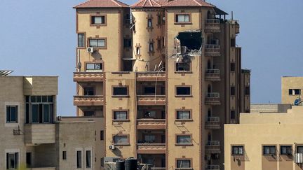 The AFP office in the Gaza Strip, November 3, 2023. (BASHAR TALEB / AFP)